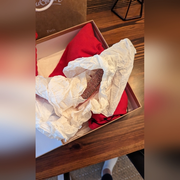 Christian Louboutin Iriza Strass 120 Suede Burma/Metal Gloss - Picture 9 of 12